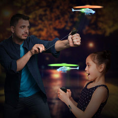 ArtCreativity LED effects illuminate flights in dim settings.
