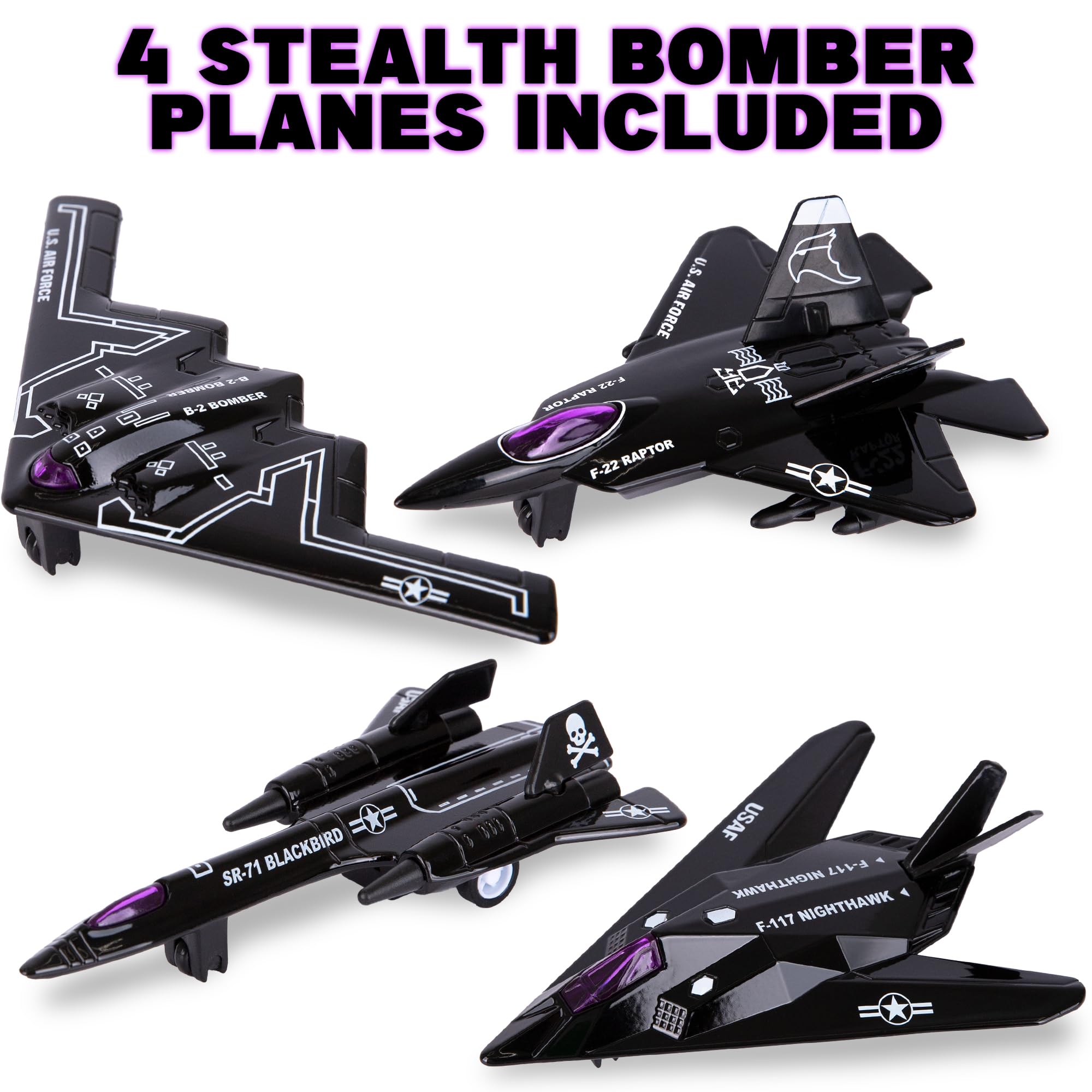 ArtCreativity stealth bomber jet, side view, ideal for imaginative adventures.