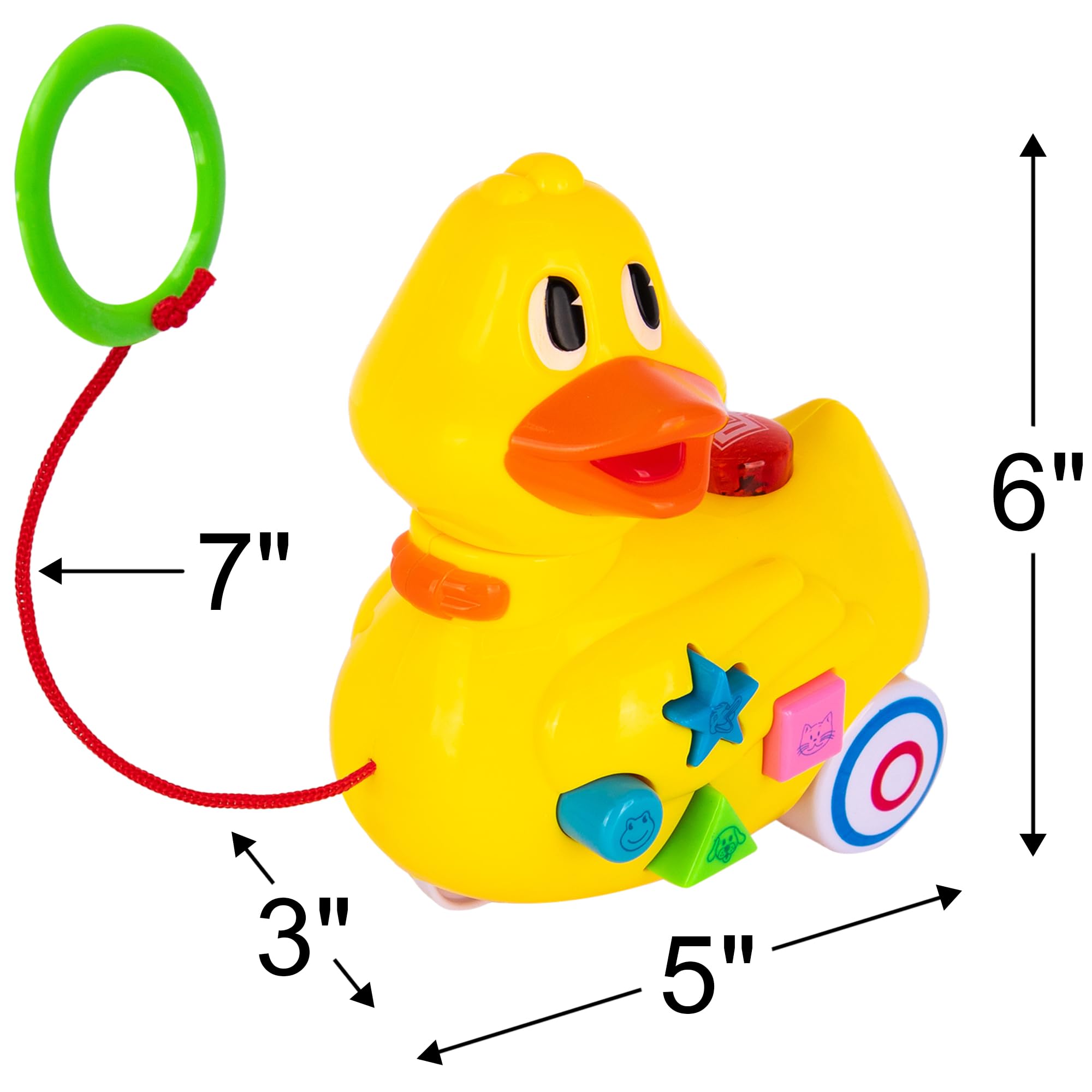 ArtCreativity duck toy features vibrant colors to spark visual interest and imagination.