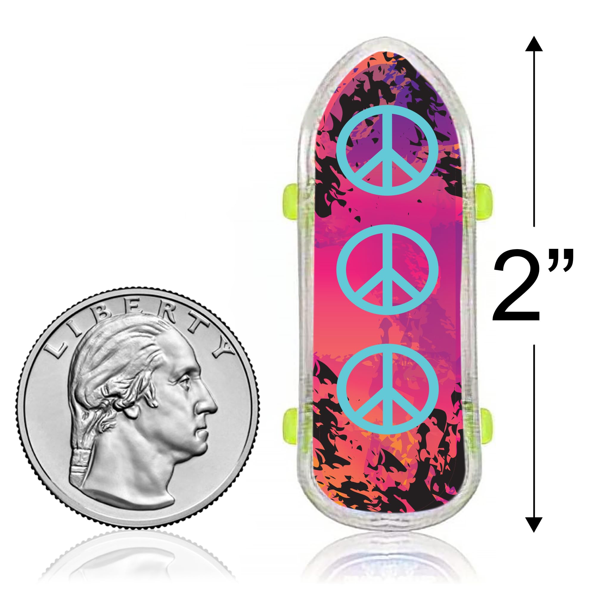 ArtCreativity durable 2-inch finger skateboards travel easily in pockets