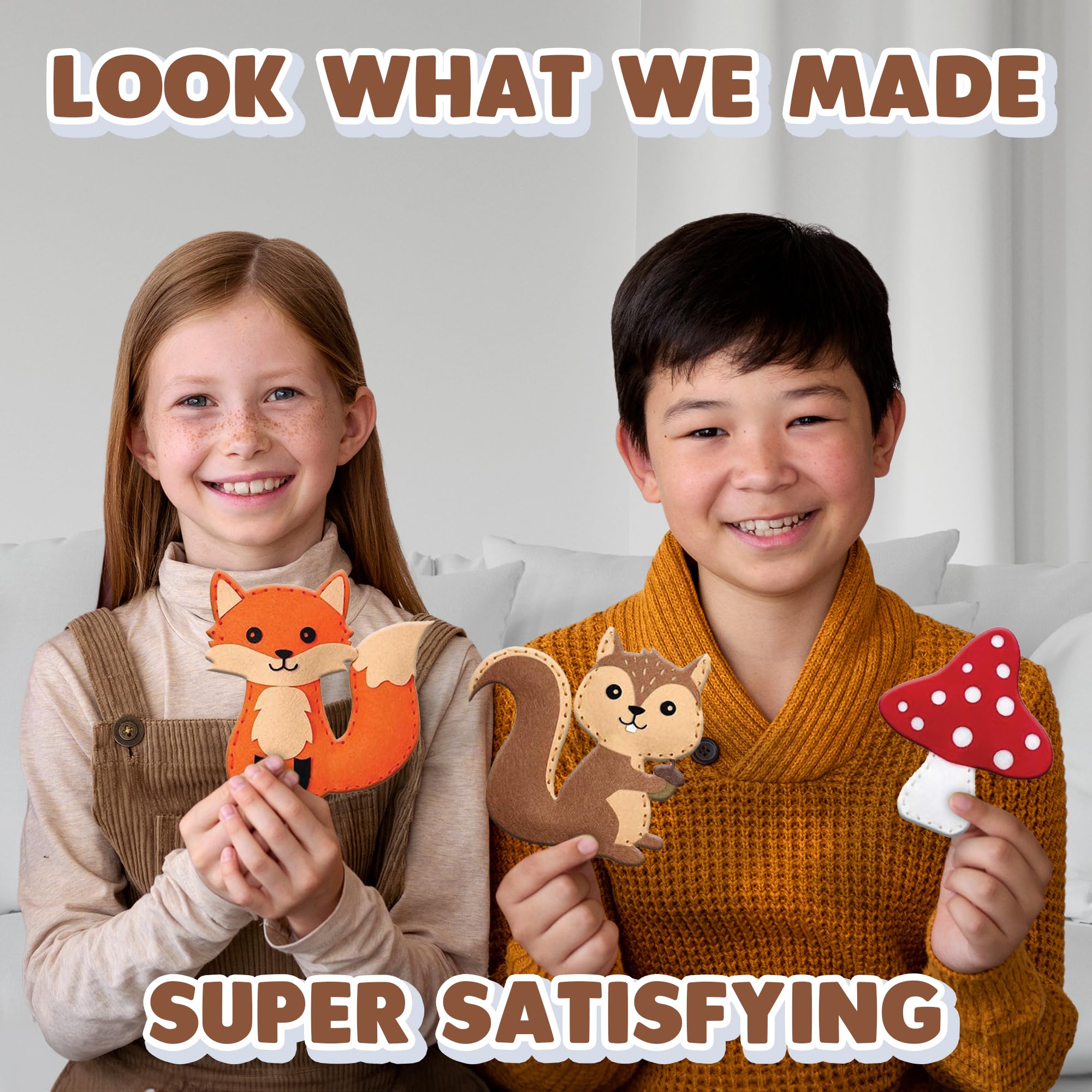 ArtCreativity felt shapes with holes to guide stitching and pattern following