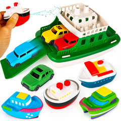 ArtCreativity ferry boat bath toy with lights for immersive bath adventures.
