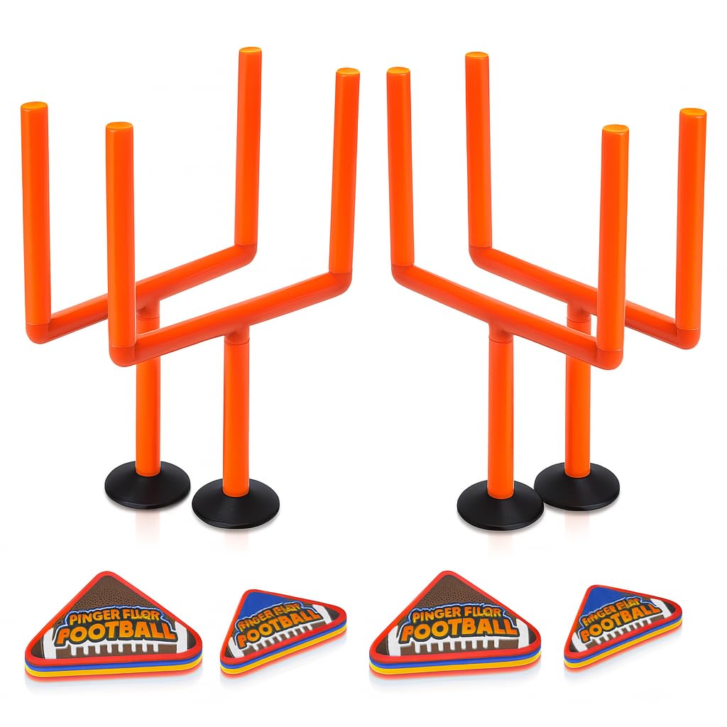 ArtCreativity finger flick football set with two goal posts for quick indoor fun