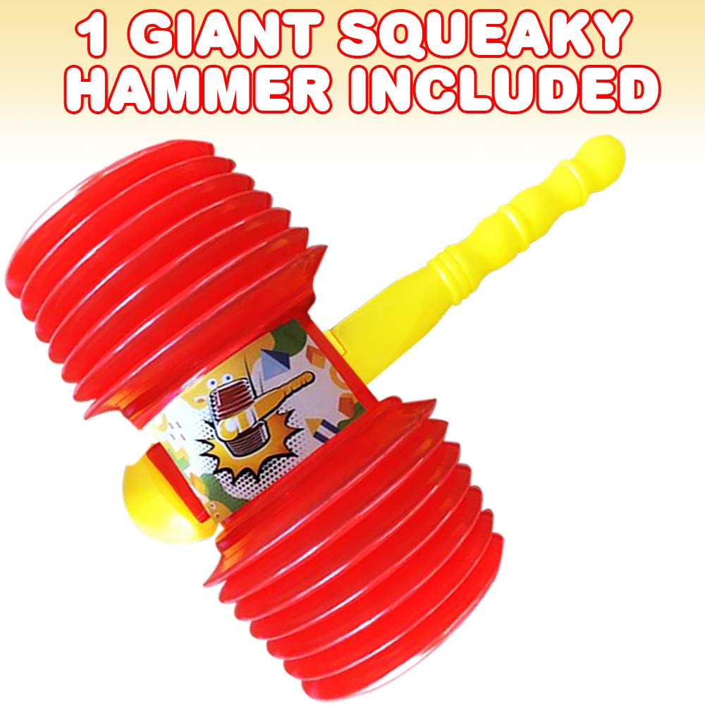 ArtCreativity giant squeaky hammer close up with textured grip
