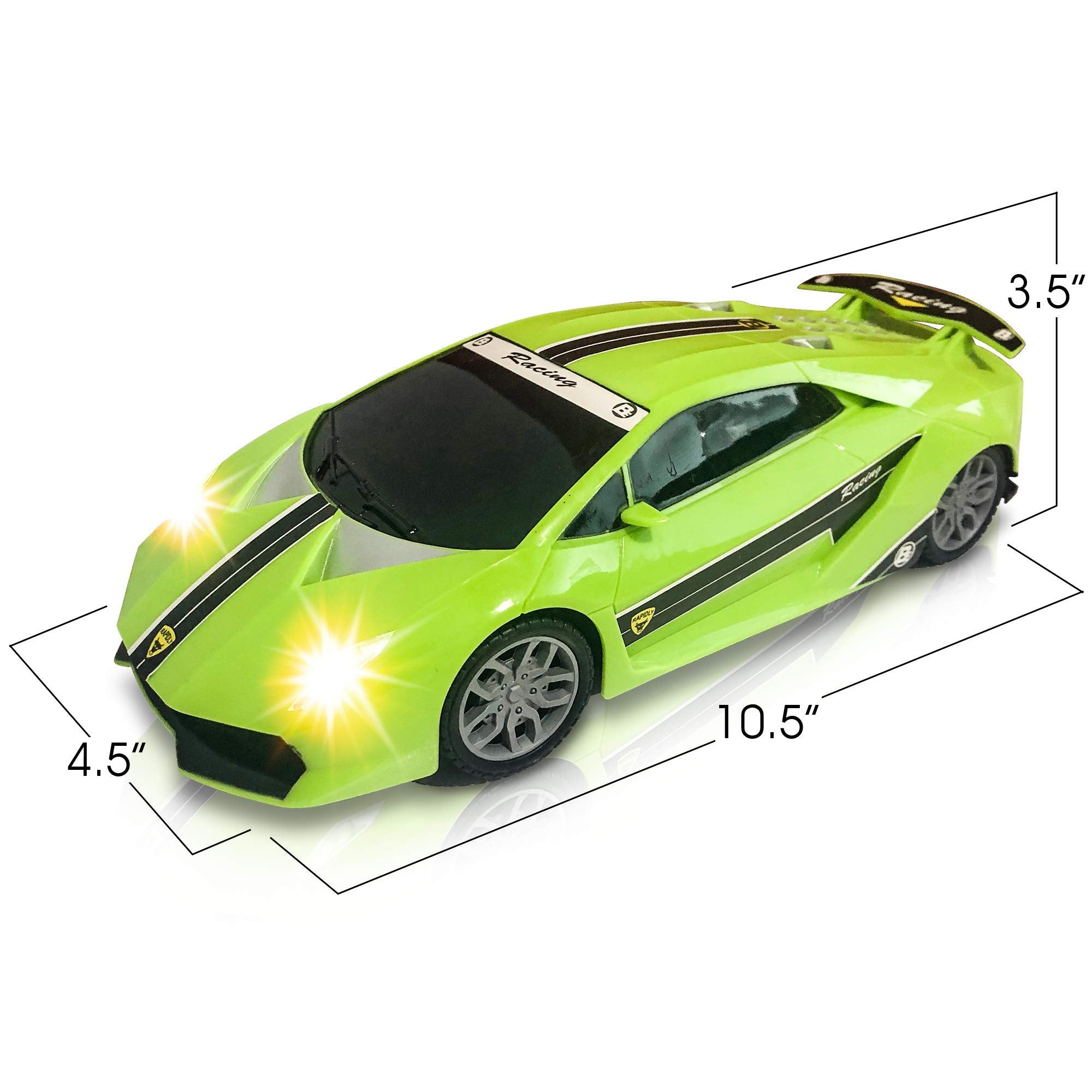ArtCreativity Green Racer push-n-go enables quick, engaging races.