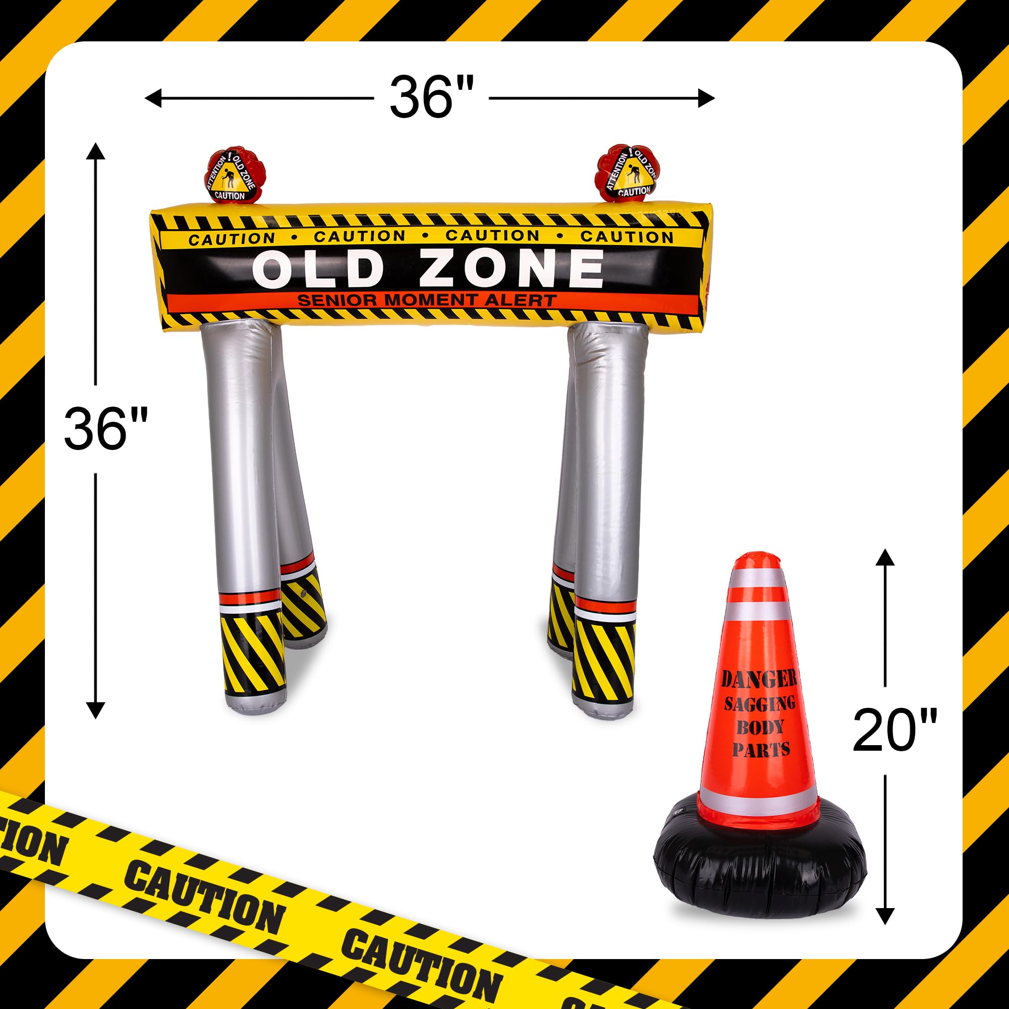 ArtCreativity inflatable cone prop stands 20 inches tall for extra laughs