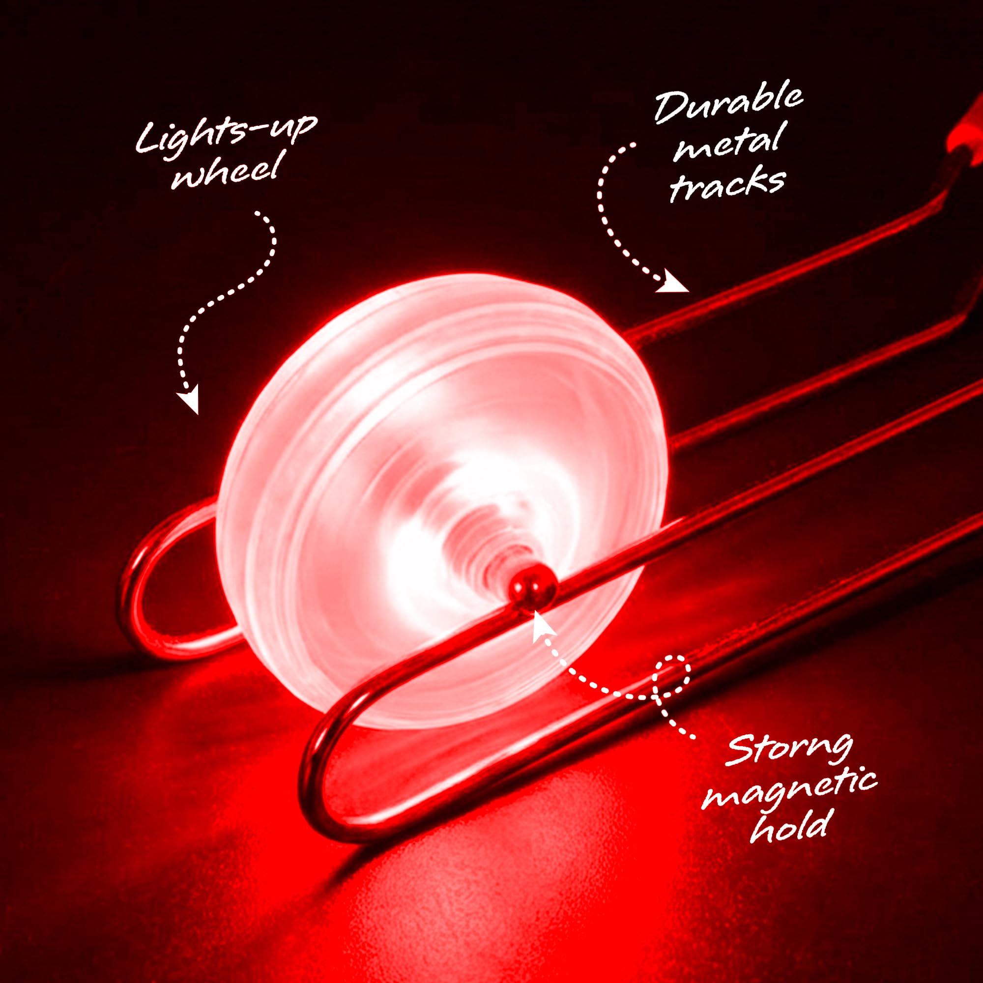 ArtCreativity magnetic gyro wheel supports smooth magnetic tracking.