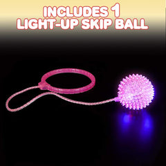 ArtCreativity skip ball with multi-color LED lights for dazzling spins.