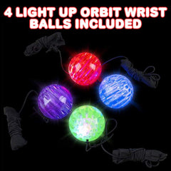 ArtCreativity orbit ball on wrist band in action during play.