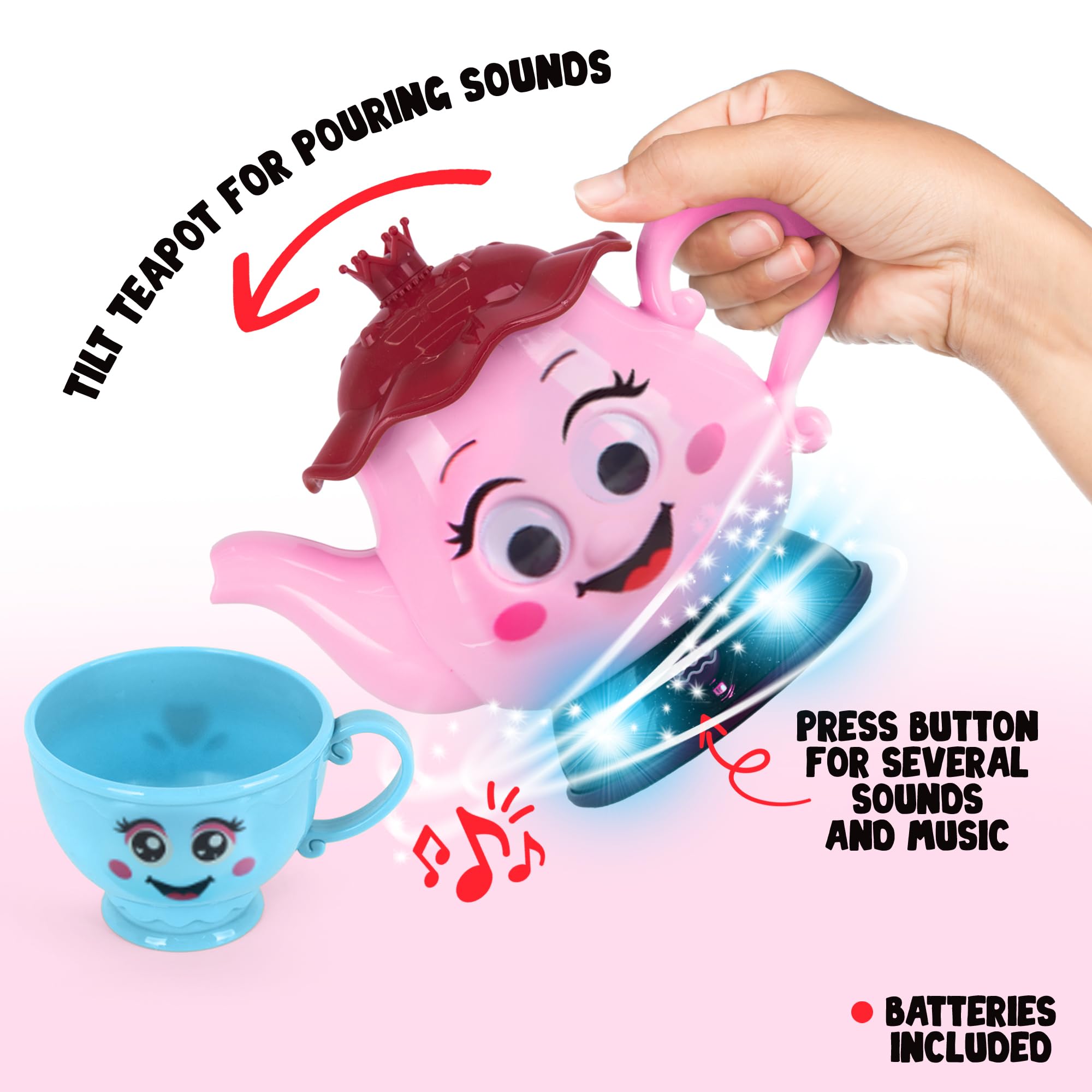 ArtCreativity musical tea set creamer piece for a complete tea party setup