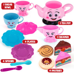 ArtCreativity musical tea set sugar bowl adds complete pretend tea service for kids' playtime