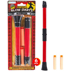 ArtCreativity Ninja Blow Darts pack with six blasters and twelve soft foam darts for action-packed play