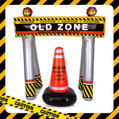 ArtCreativity Old Zone barricade used as a photo booth prop at a party