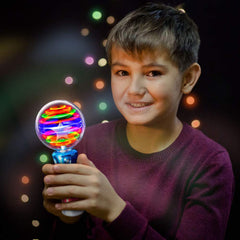 ArtCreativity party favors idea showing group of kids enjoying bright LED wand.