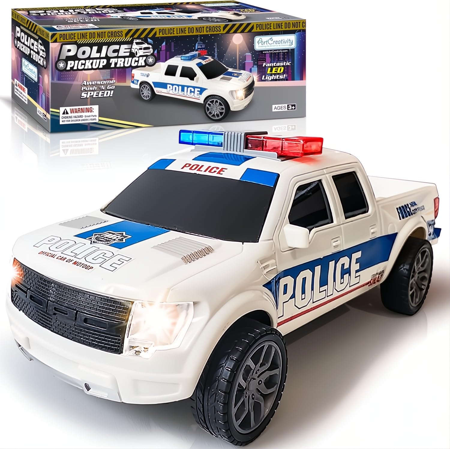 ArtCreativity police car toy makes a great birthday gift idea for curious kids.