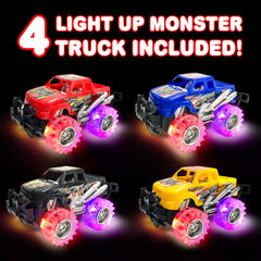 ArtCreativity push n go monster trucks allow quick, effortless starts.