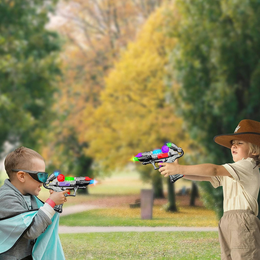 Imaginative play with ArtCreativity Ranger handguns sparks storytelling and social interaction.