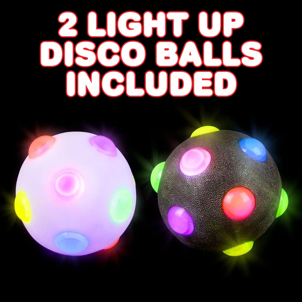 ArtCreativity rubber balls glow on impact for indoor outdoor fun.