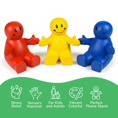 ArtCreativity blue smile phone holder adds color and convenience to any workspace.