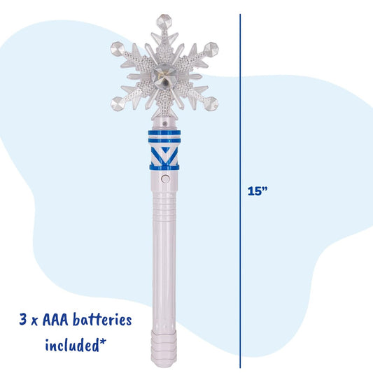 ArtCreativity Snowflake Wand showing four flashing modes for colorful, screen-free fun