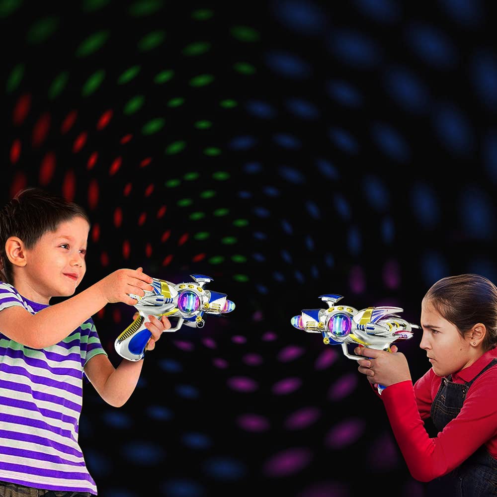 ArtCreativity Space Blaster arrives with batteries included for immediate fun.
