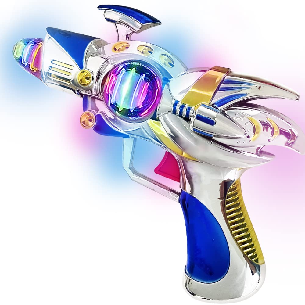 ArtCreativity Space Blaster in blue glow enhances imaginative play and sci-fi fun.