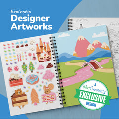 ArtCreativity Sticker Activity Book travel essentials for plane entertainment.