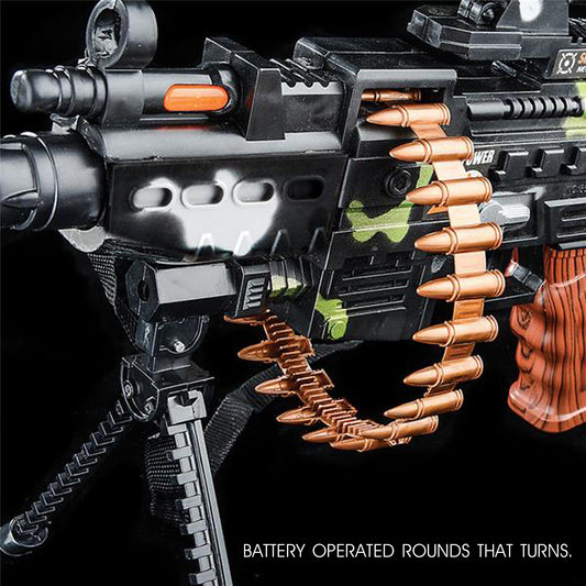 ArtCreativity toy gun on sturdy stand supports stable, realistic play