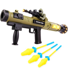 ArtCreativity rocket launcher with foam rockets ready for safe pretend play.