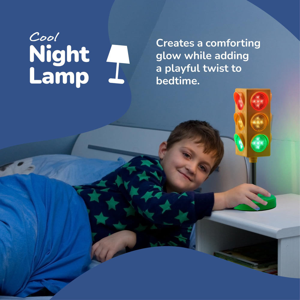 Large 13-inch traffic light lamp designed for group activities and focus.