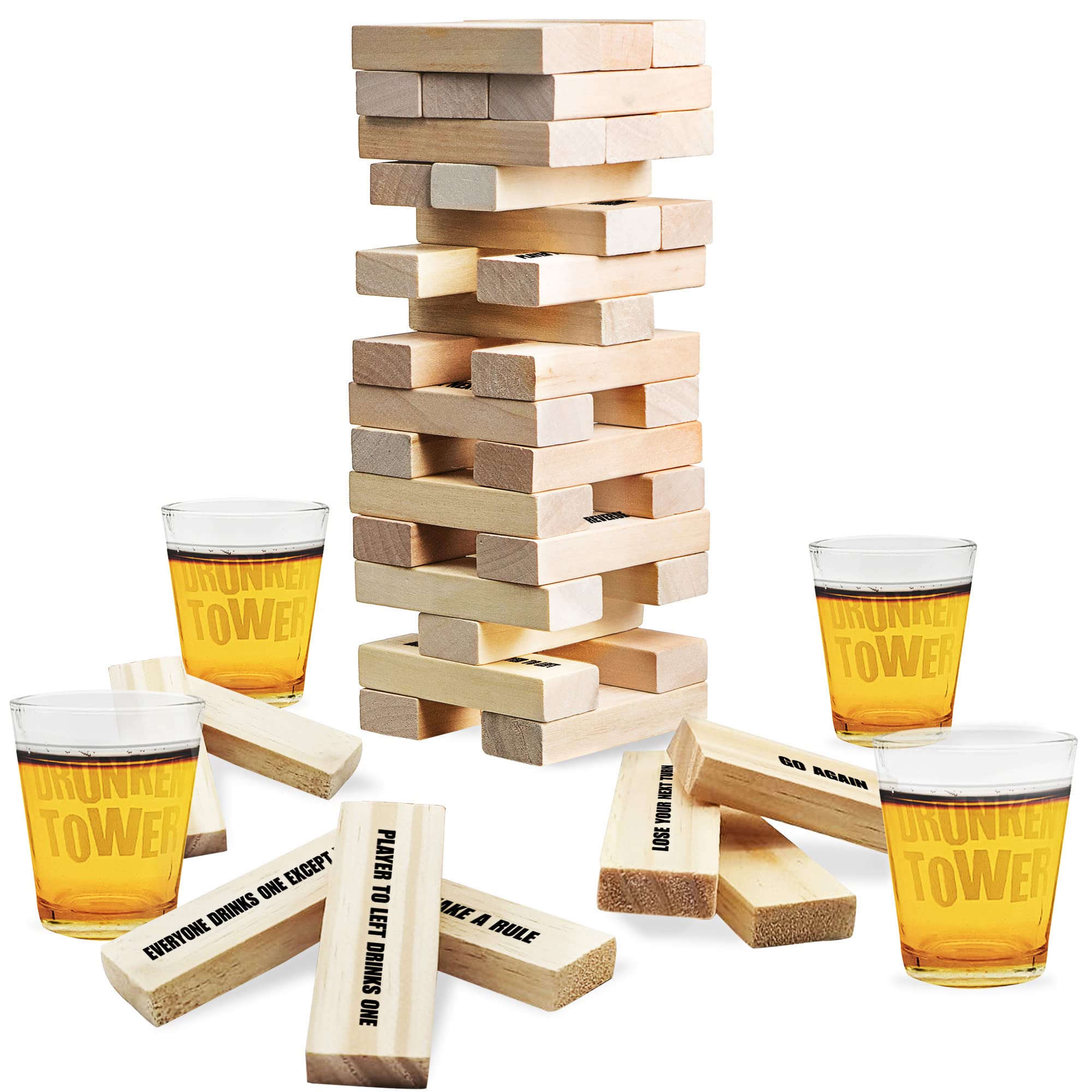 ArtCreativity Tumbling Tower set with contents for party nights.