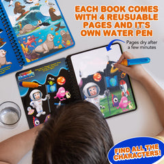 ArtCreativity ocean theme page—watch colors appear with water, no mess.