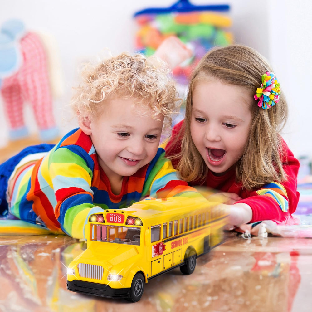 ArtCreativity yellow school bus includes batteries for immediate fun