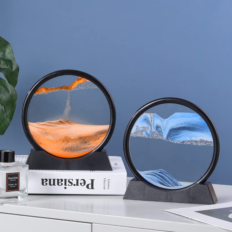 Arthink Orange Sand Art Display brings warm color and immersive visuals to any workspace.