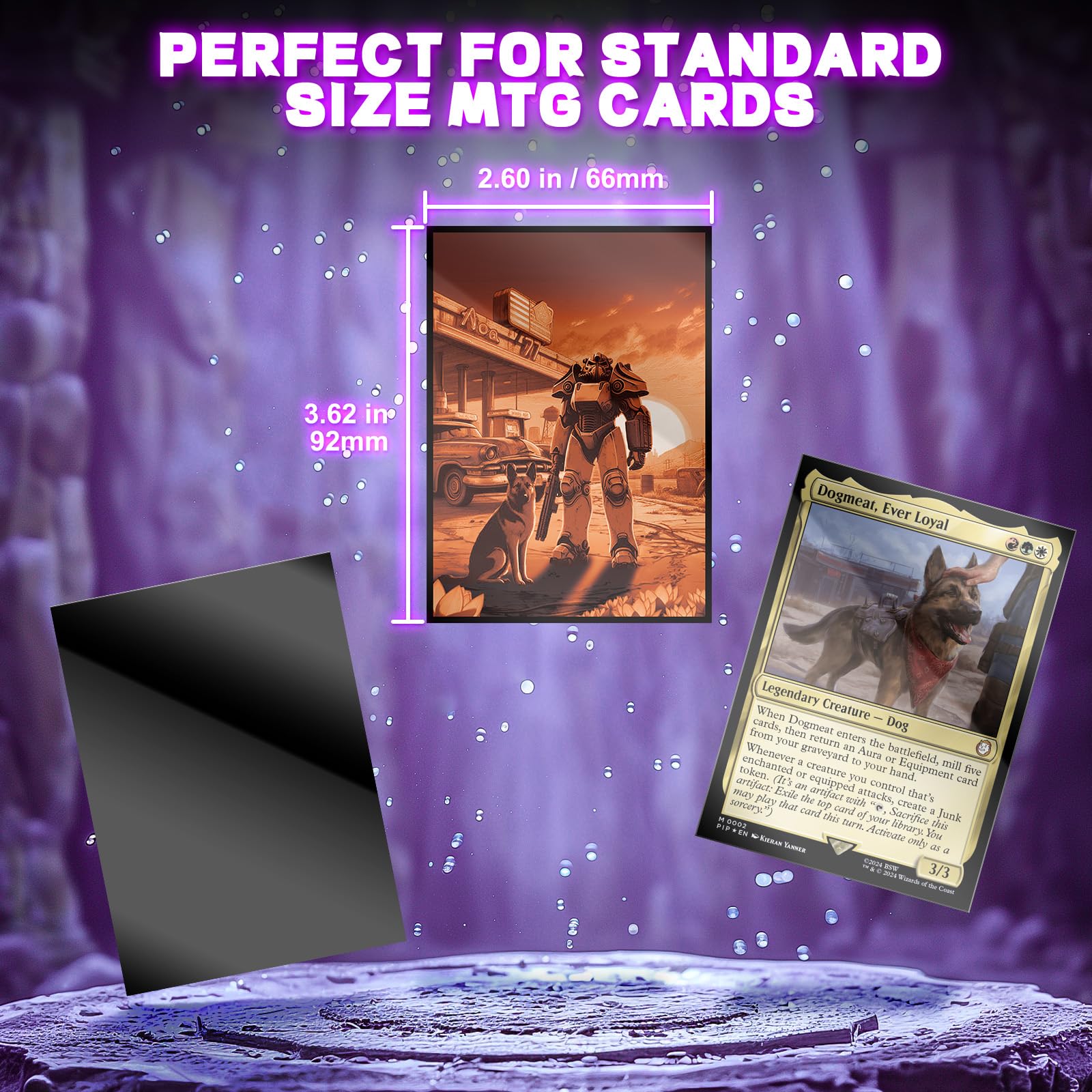 Artimana MTG Fallout Sunset 66x92mm pack standard size for most decks.