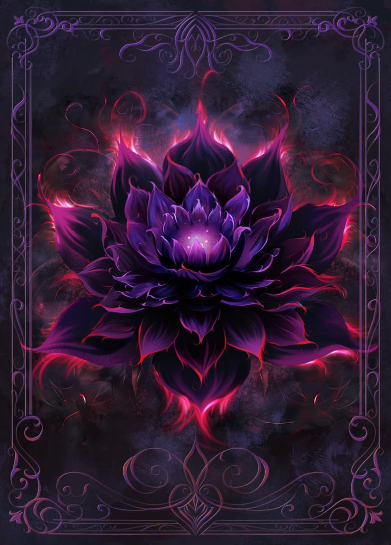 Artimana MTG Crimson Black Lotus sleeves with clear front for easy readability and protection.