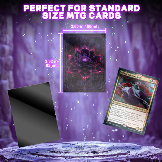Artimana MTG Crimson Black Lotus sleeves with matte back for a smooth shuffle and opaque back.
