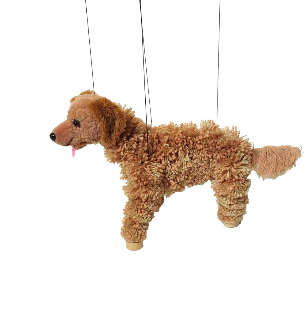 Artisan Owl marionette with detachable strings for easy untangling.