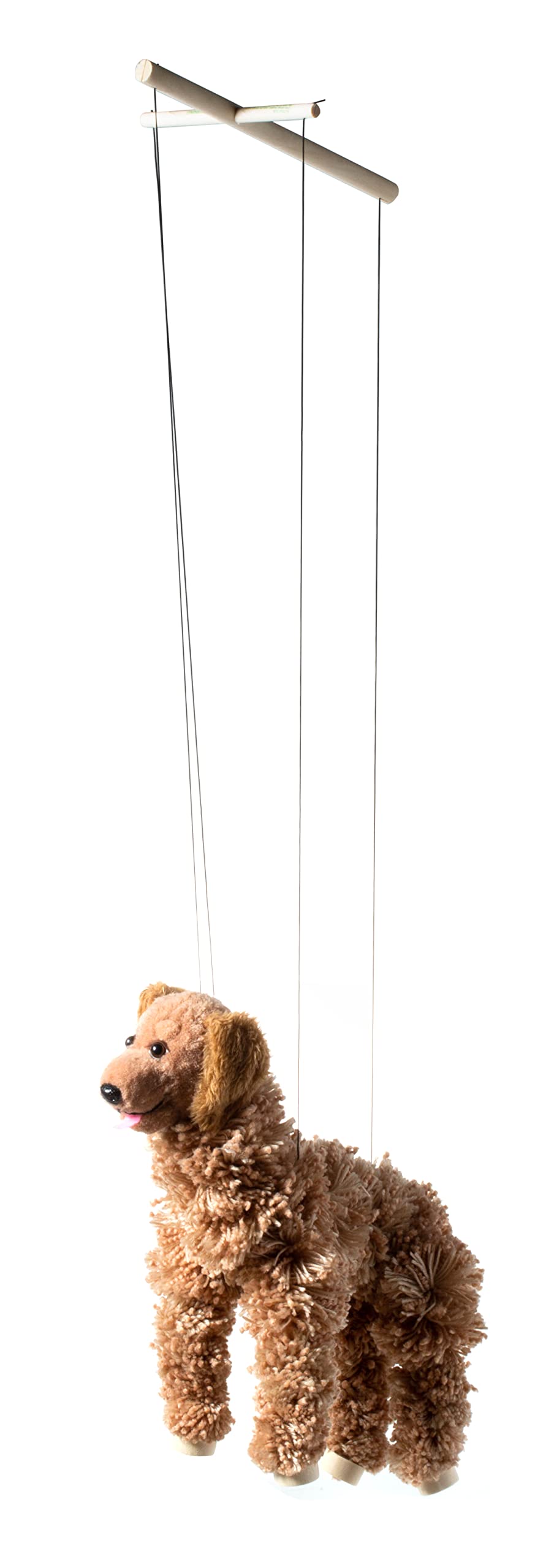 Artisan Owl Golden Retriever marionette enhances imaginative play and storytelling.