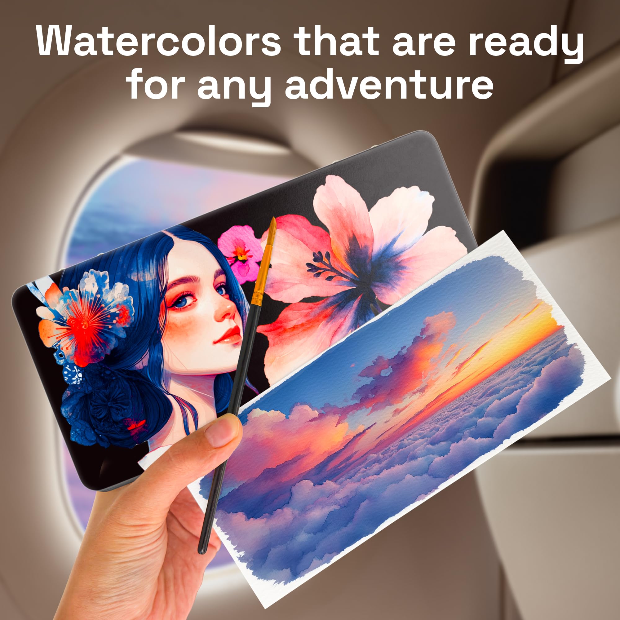 ARTISTRO durable sleek box protects paints during travel and storage.