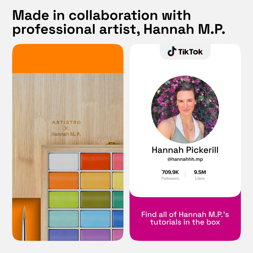 ARTISTRO Hannah M.P XL 6ml pans for extended painting sessions