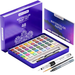 ARTISTRO watercolor palette in a compact box for vibrant on-the-go painting