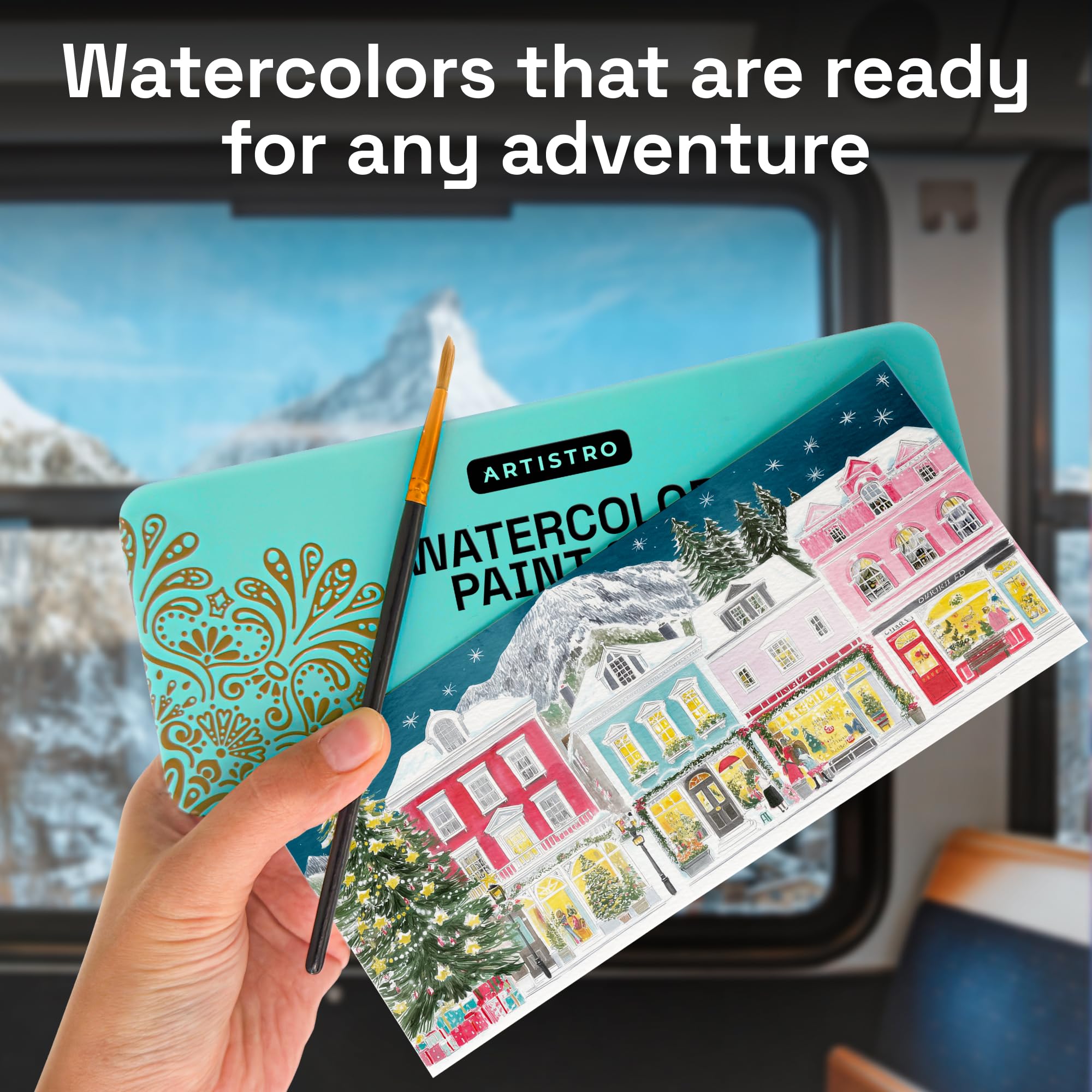 ARTISTRO water brush pen demonstrates included tools for clean washes.