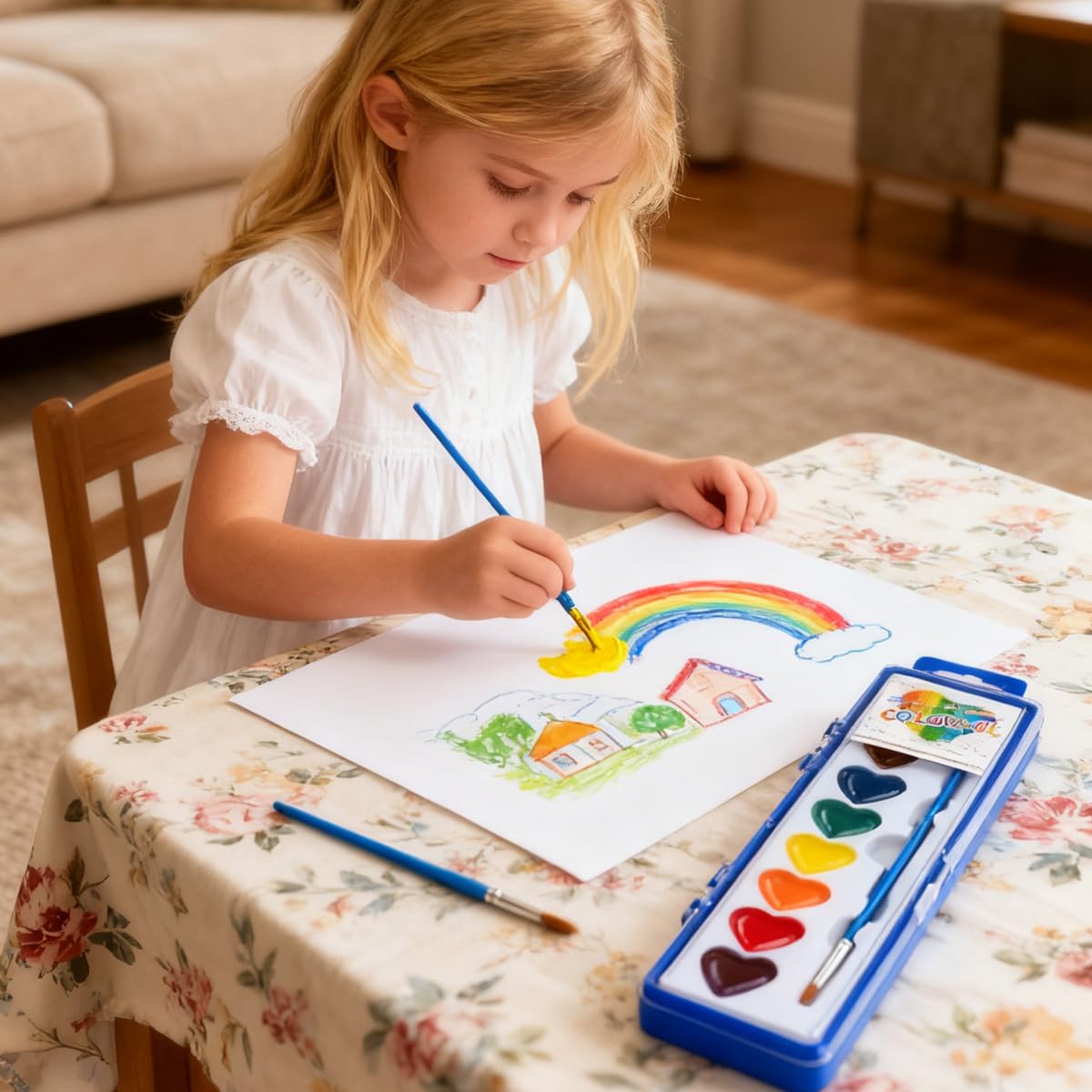 ARTLYMERS eight-vibrant-color palette for versatile kid-friendly art projects.