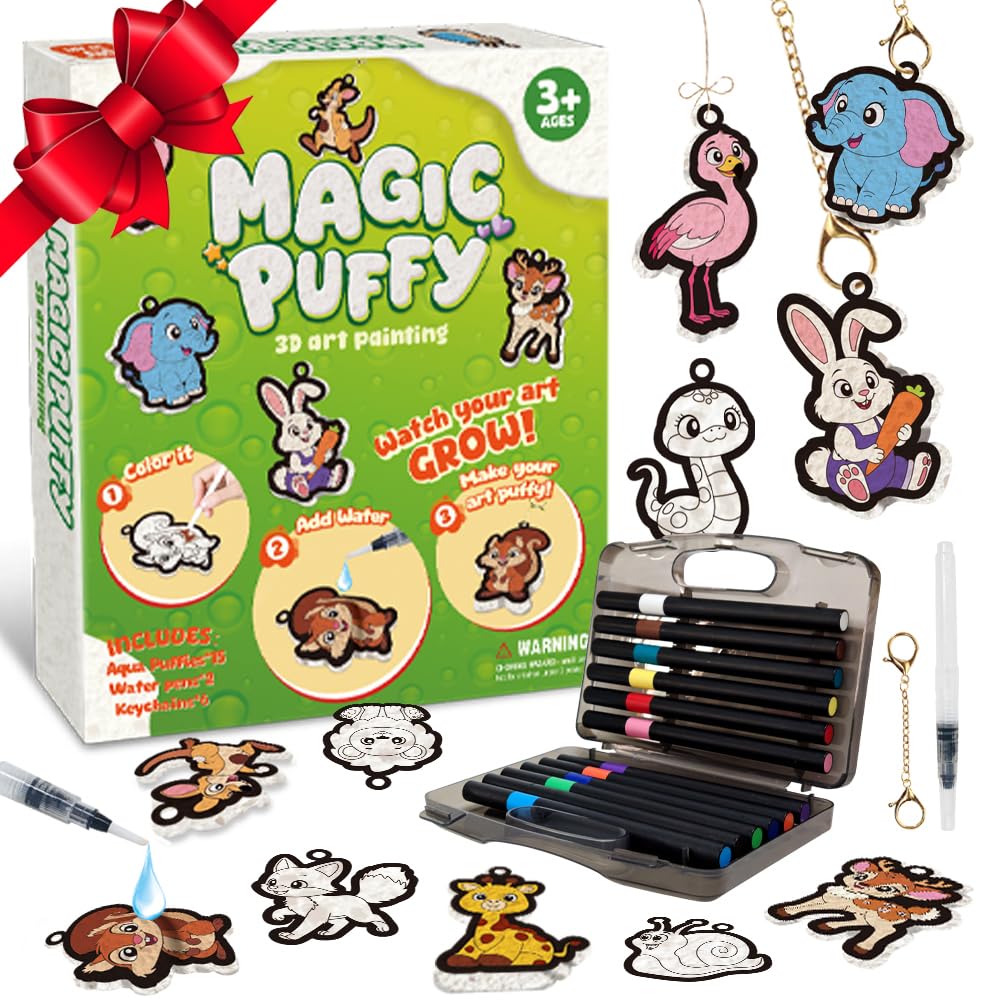 Artnedu Magic Puffy Paint Kit with foam texture for vibrant kid art