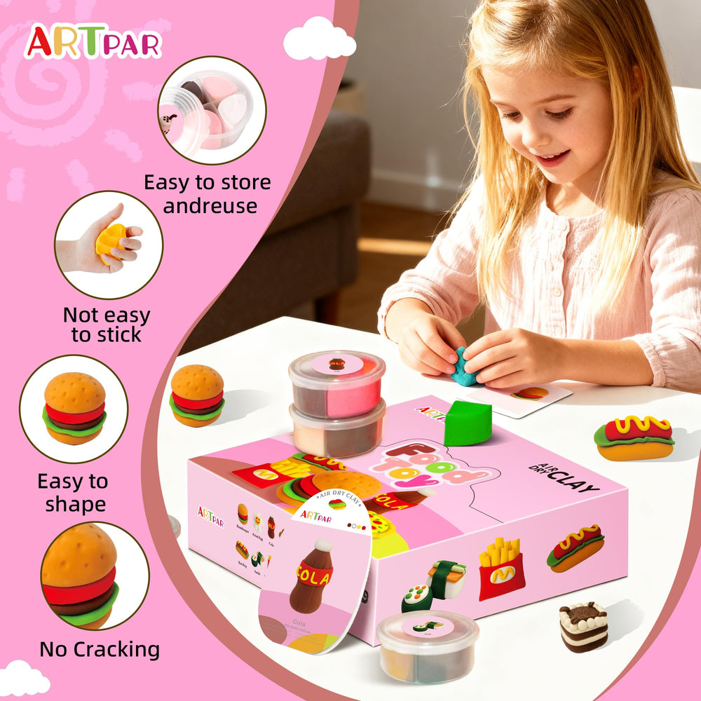 ARTPAR Safety-certified clay with non-sticky surface keeps projects clean.