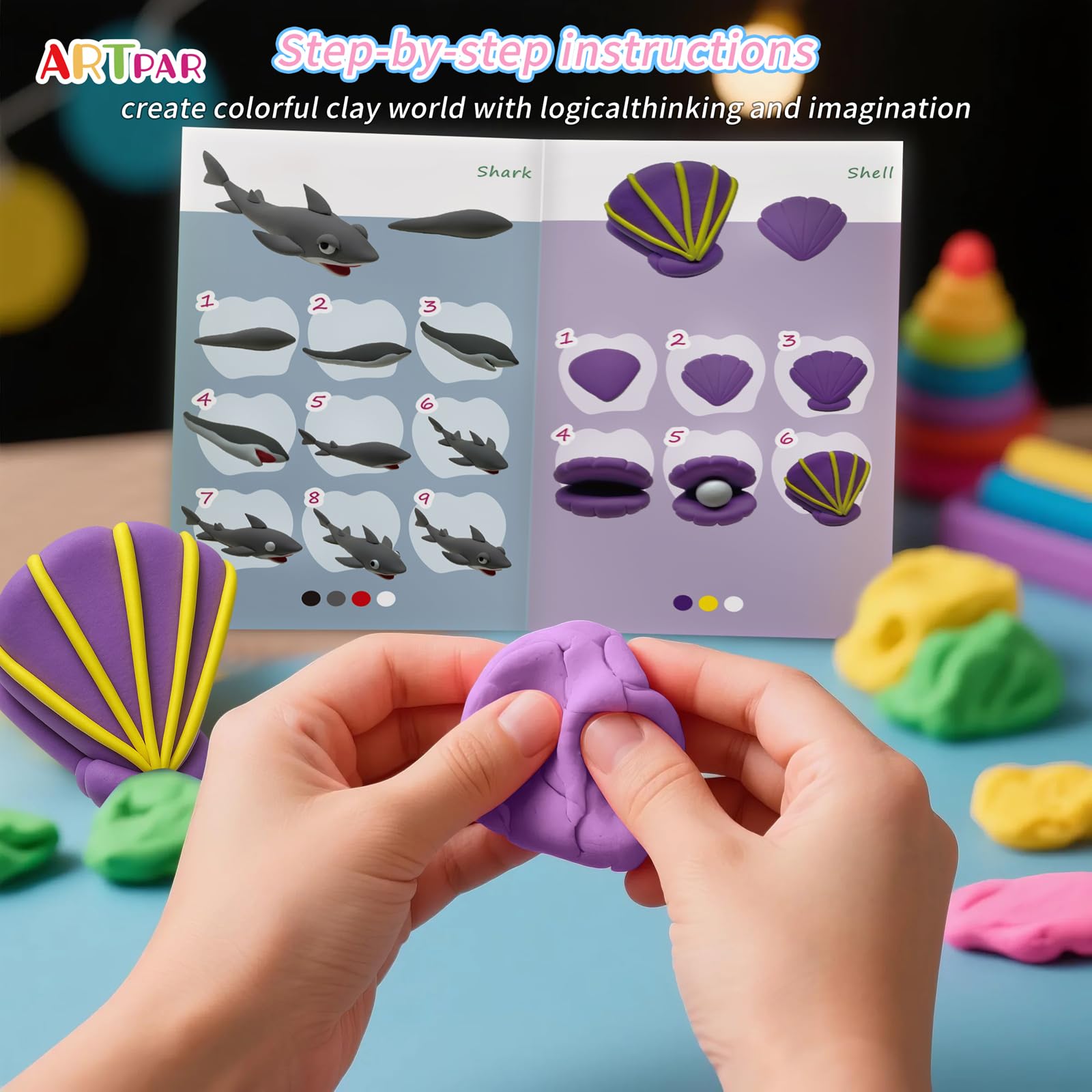 ARTPAR ultra-light non-sticky clay stays soft for hours of modeling