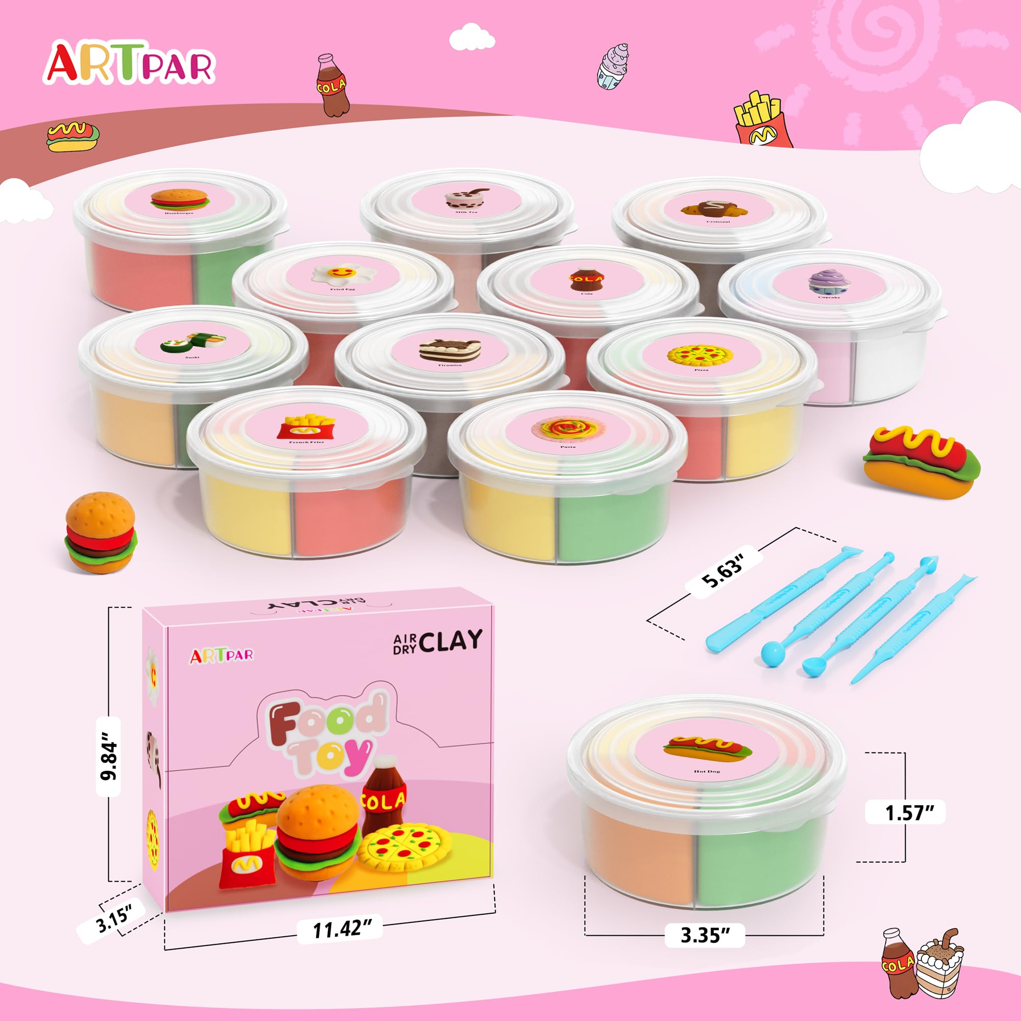 ARTPAR Ultra-light soft clay supports beginners with smooth, stretchable textures.