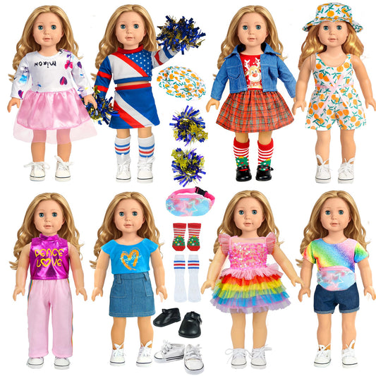 ARTST 18-inch doll cheerleader uniform for imaginative play and stylish storytelling