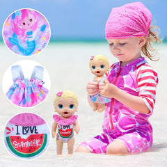 ARTST Alive 12in doll jumpsuit giraffe print for comfy dressing